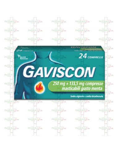 GAVISCON 250+133,5MG*24 COMPRESSE MASTICABILI ALLA MENTA