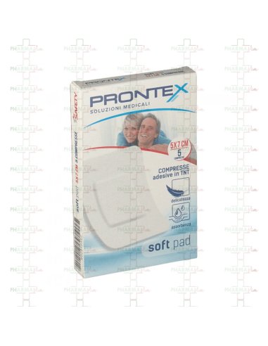 PRONTEX SOFT PAD*GARZA COMPRESSA 5 COMPRESSE 5X7CM