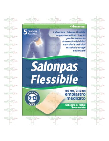 SALONPAS FLESSIBILE 105 MG/31,5 MG * 5 CEROTTI MEDICATI